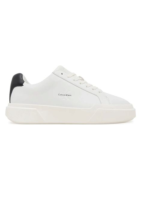 Scarpe Tommy Hilfiger Chunky Cupsole LaceUp LTH Bianco Nero Donna CALVIN KLEIN | Sneakers | YW0YW01947-01W